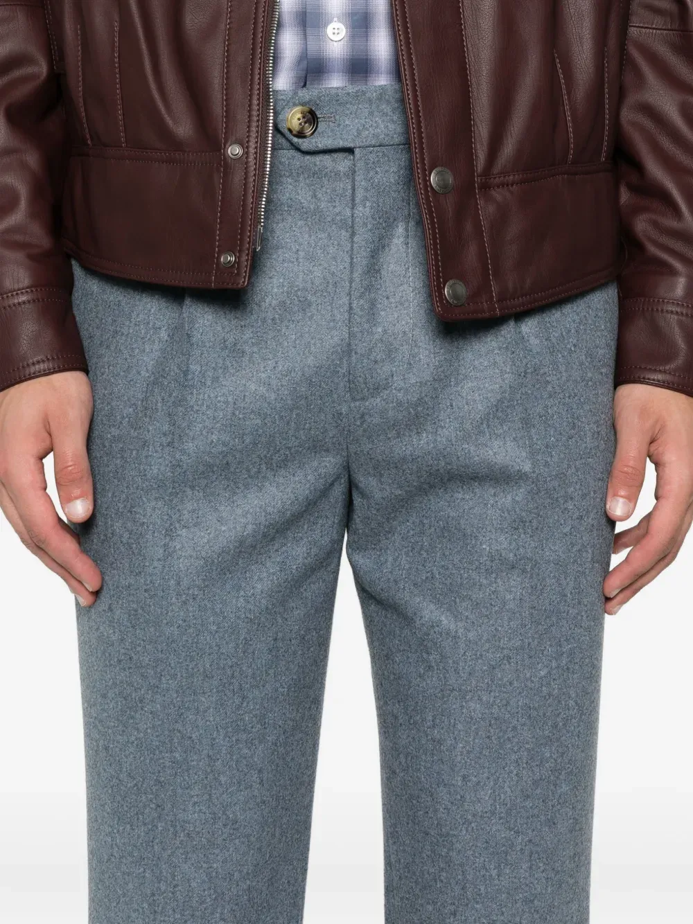 Pleated Wool Trousers