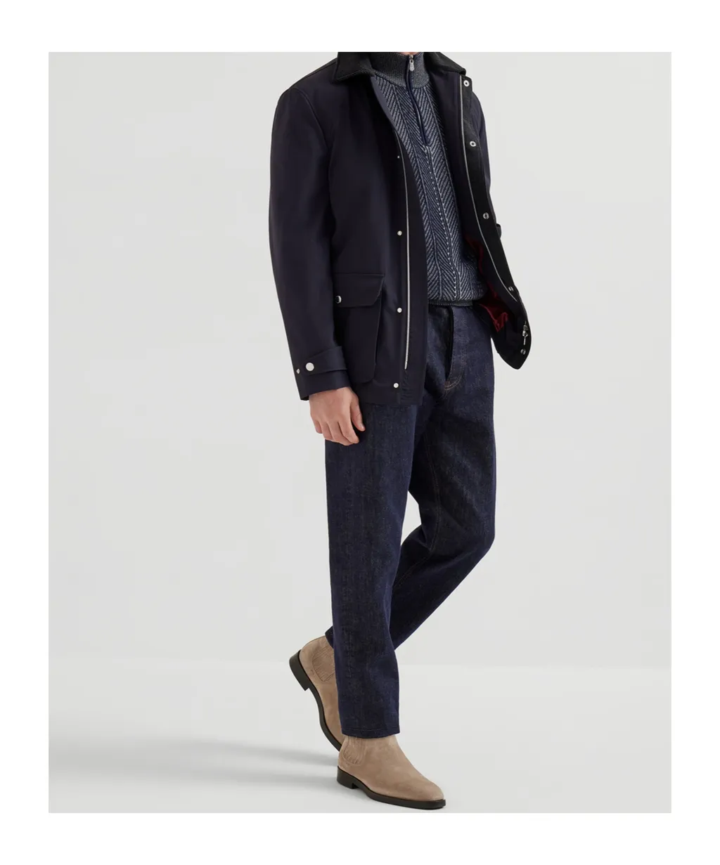 Stretch Coated Nylon Field Jacket