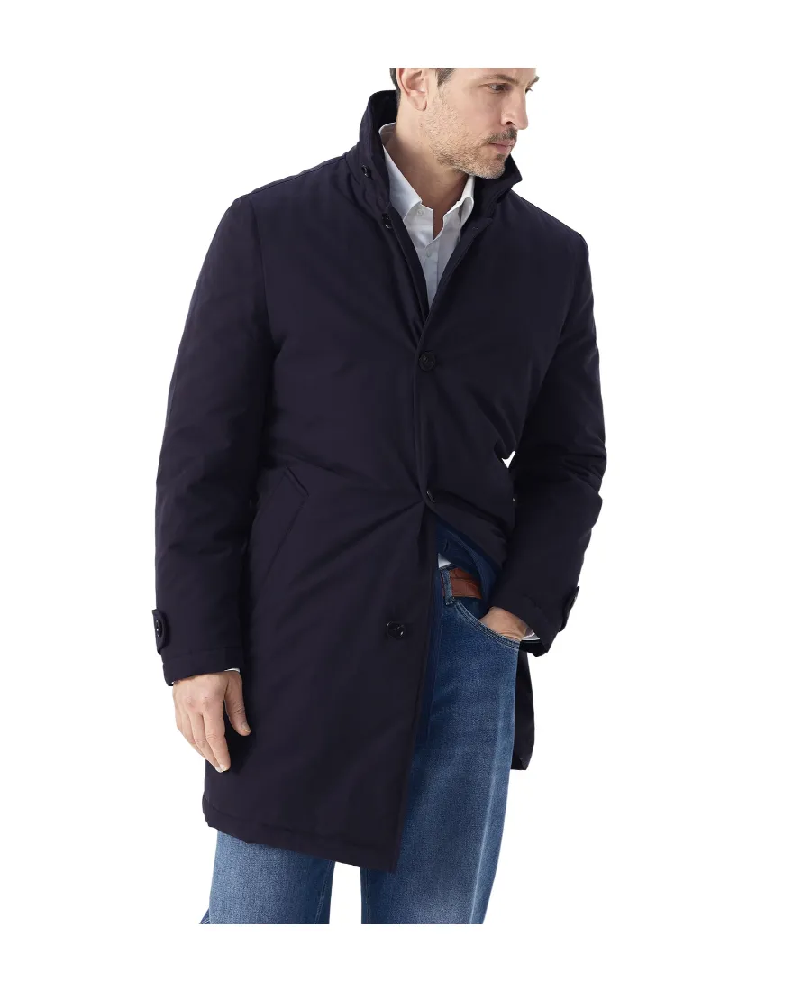 Single-Breasted Cotton-Blend Coat