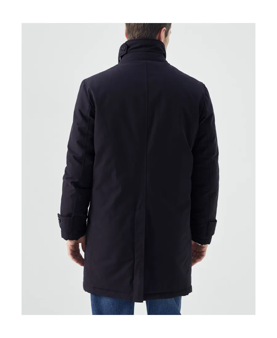 Single-Breasted Cotton-Blend Coat