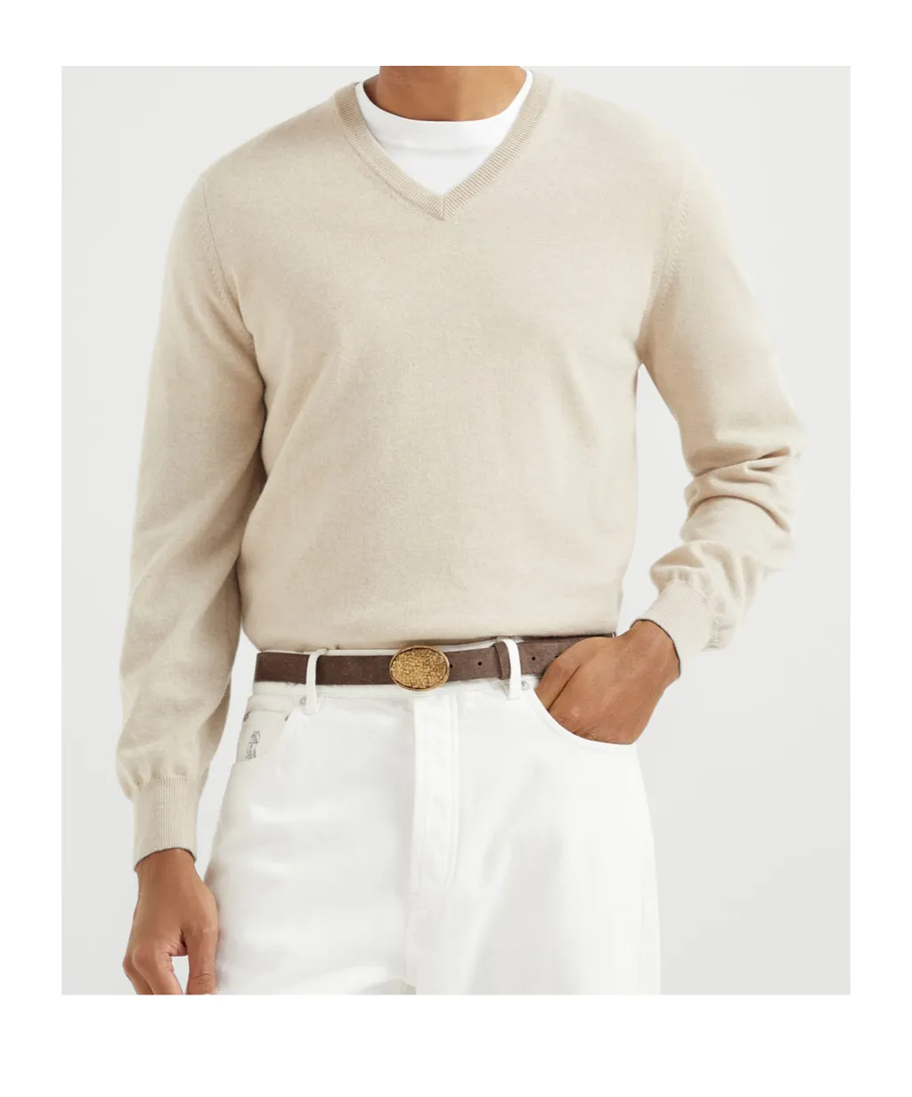 V-Neck Knit Jumper