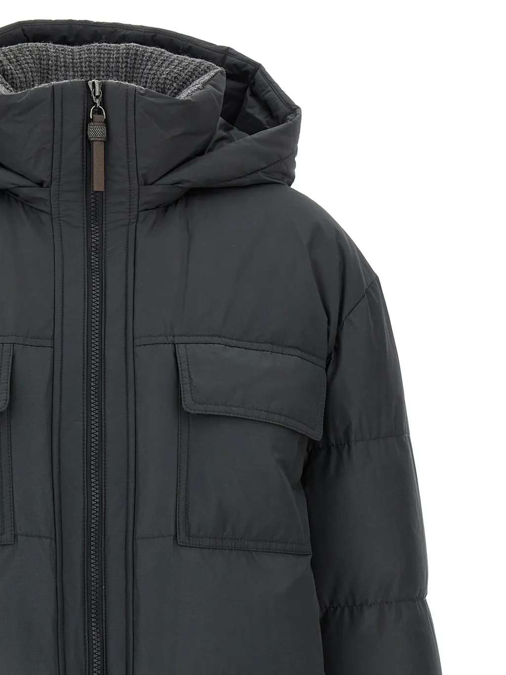 Knitted Neck Down Jacket