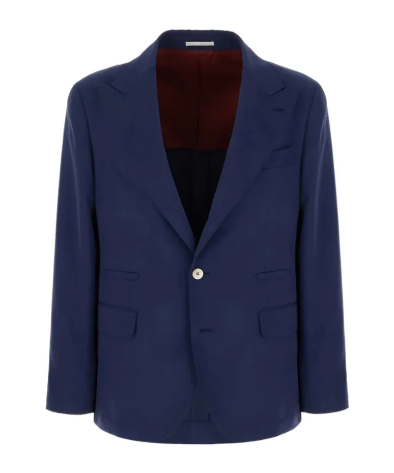 Single-Breasted Silk Jacket