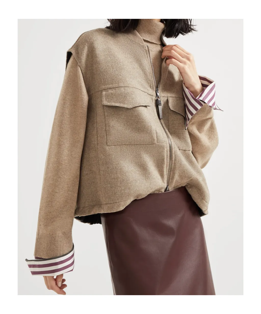 Shiny Zipped Pull Vest