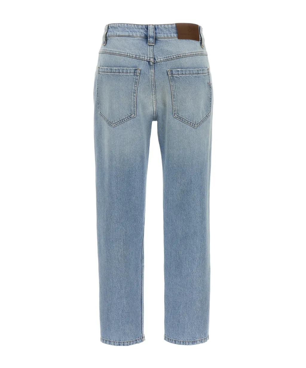 Mid-Rise Straight Leg Jeans