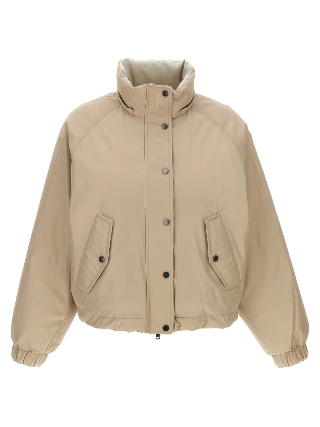 Buttoned Cropped Down Jacket