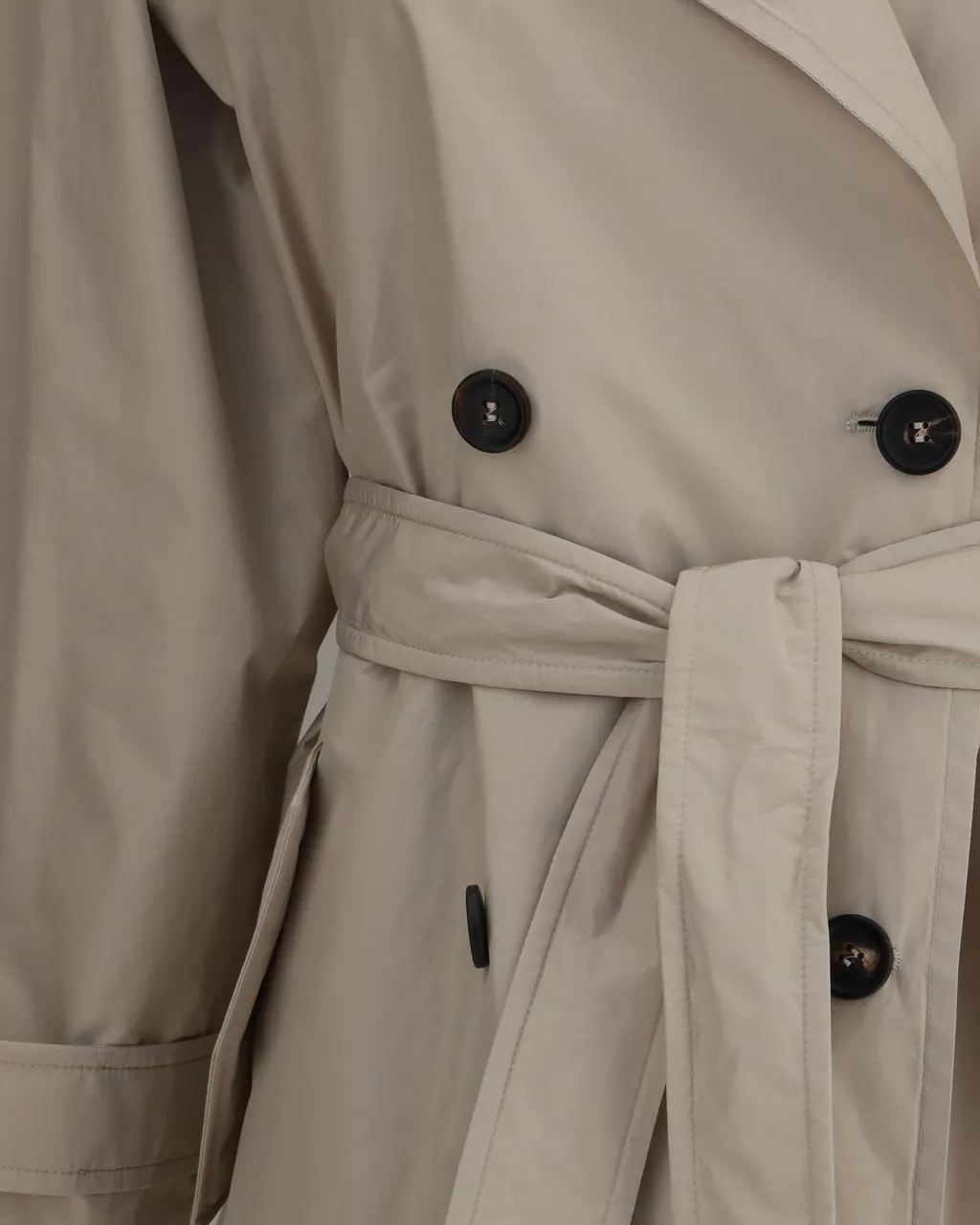 Belted Double-Breasted Trench Coat
