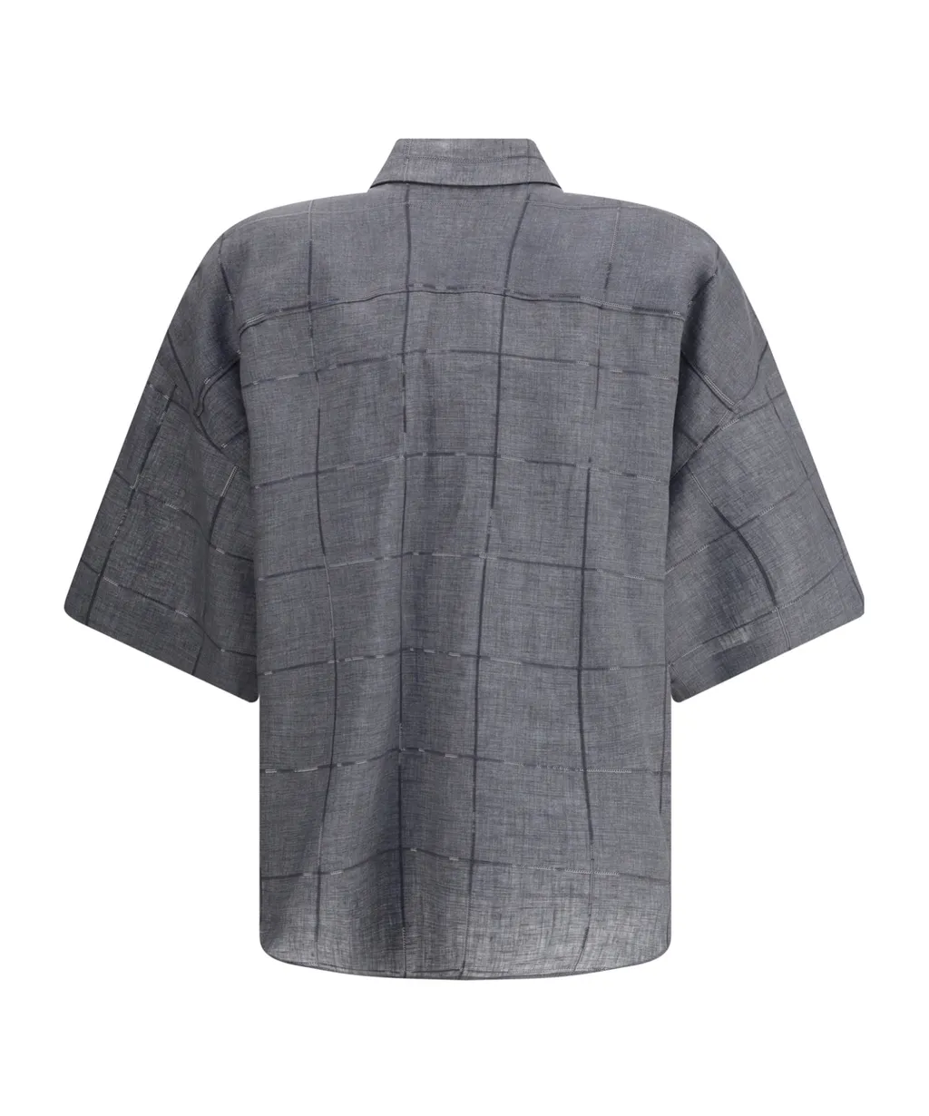 Short-Sleeved Checked Shirt