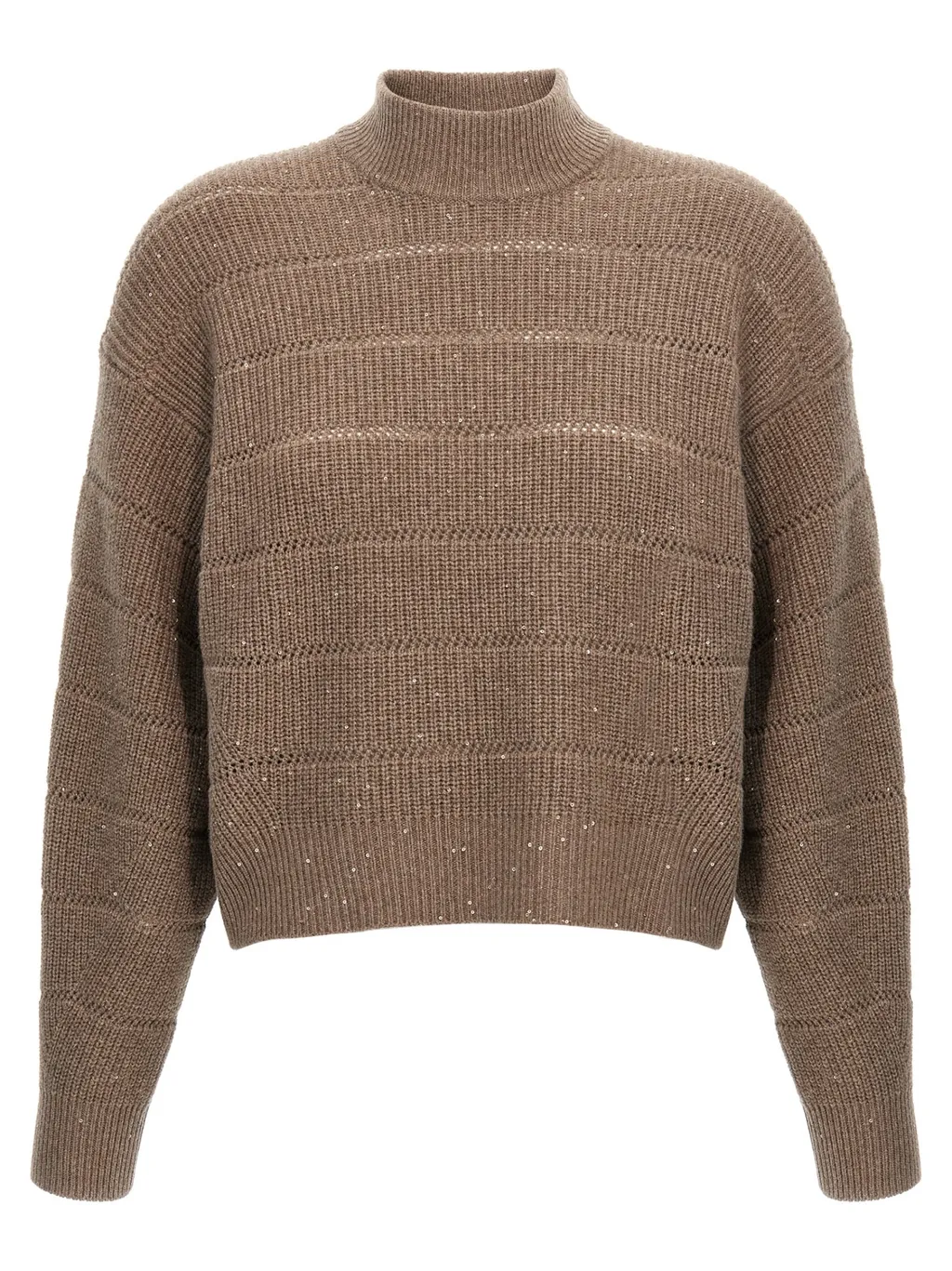 High-Neck Cropped Jumper
