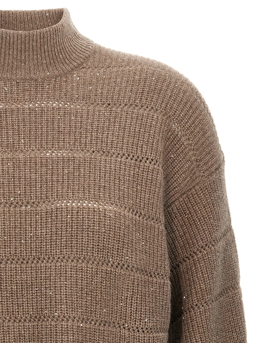High-Neck Cropped Jumper