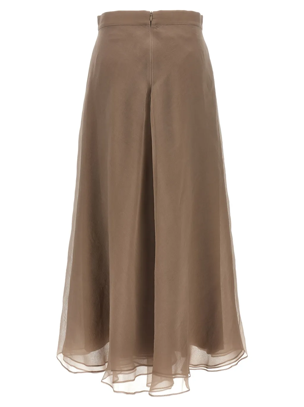 Paneled Circle Midi Skirt