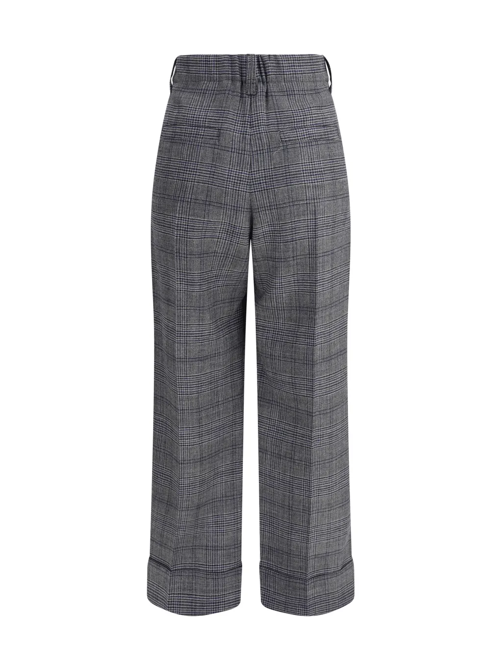 Houndstooth Detailed Pleated Pants