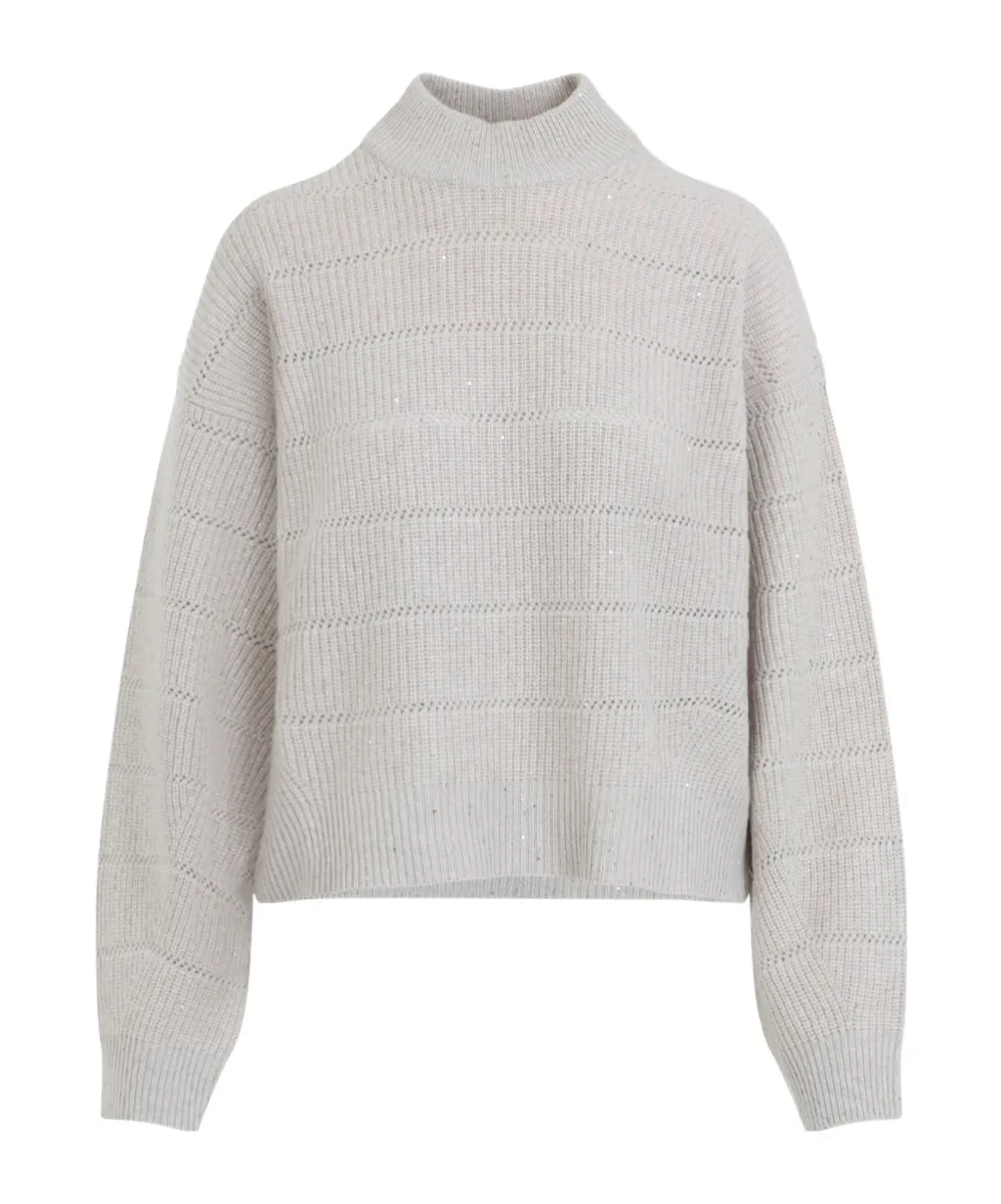 High-Neck Cropped Jumper