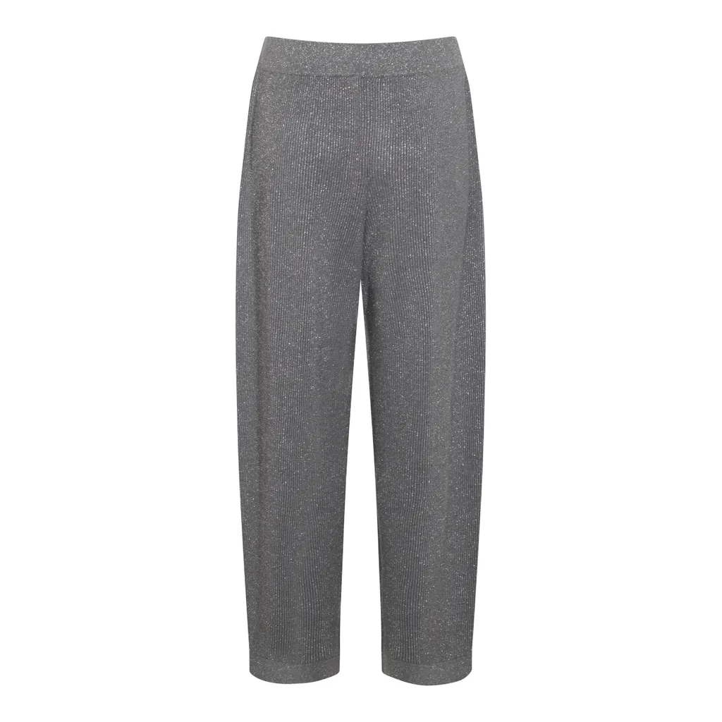 Elastic Waistband Ribbed Pants