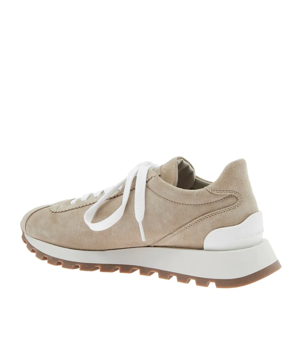 Round-Toe Lace-Up Trainers