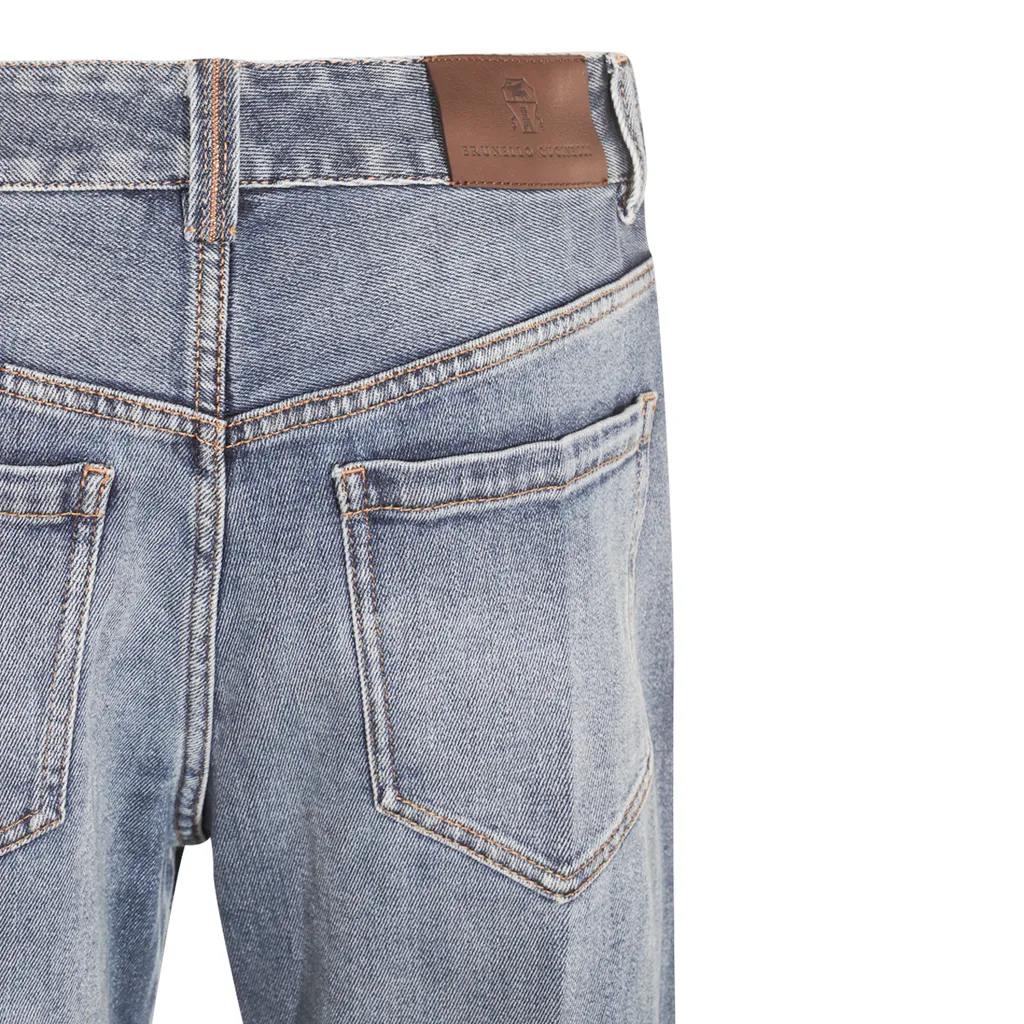 Logo Patch Flared Leg Jeans