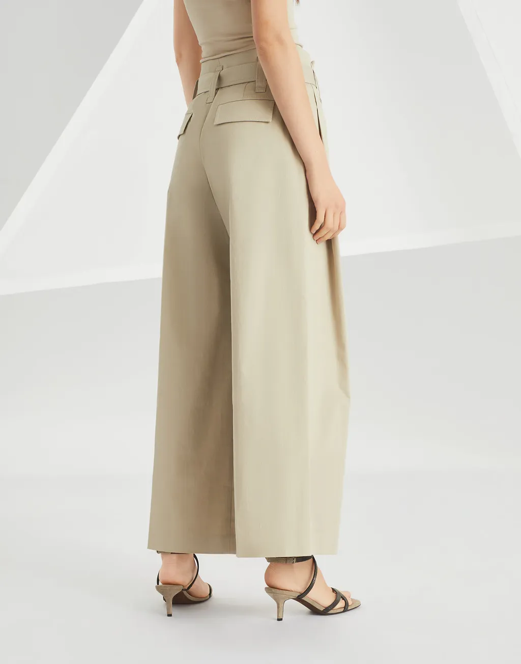 Pleat-Detailing Tailored Trousers