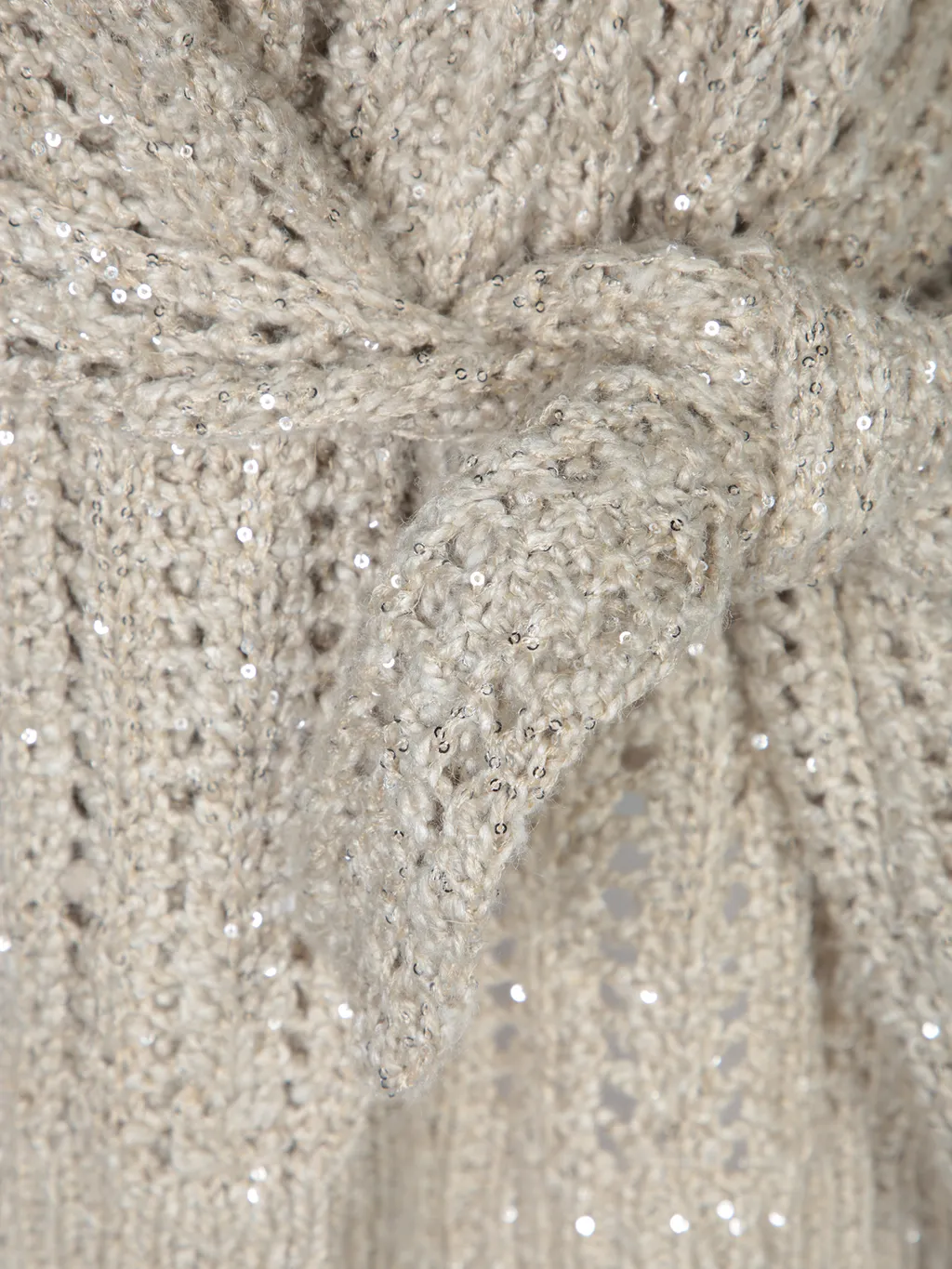 Tied-Waist Knitted Cardigan