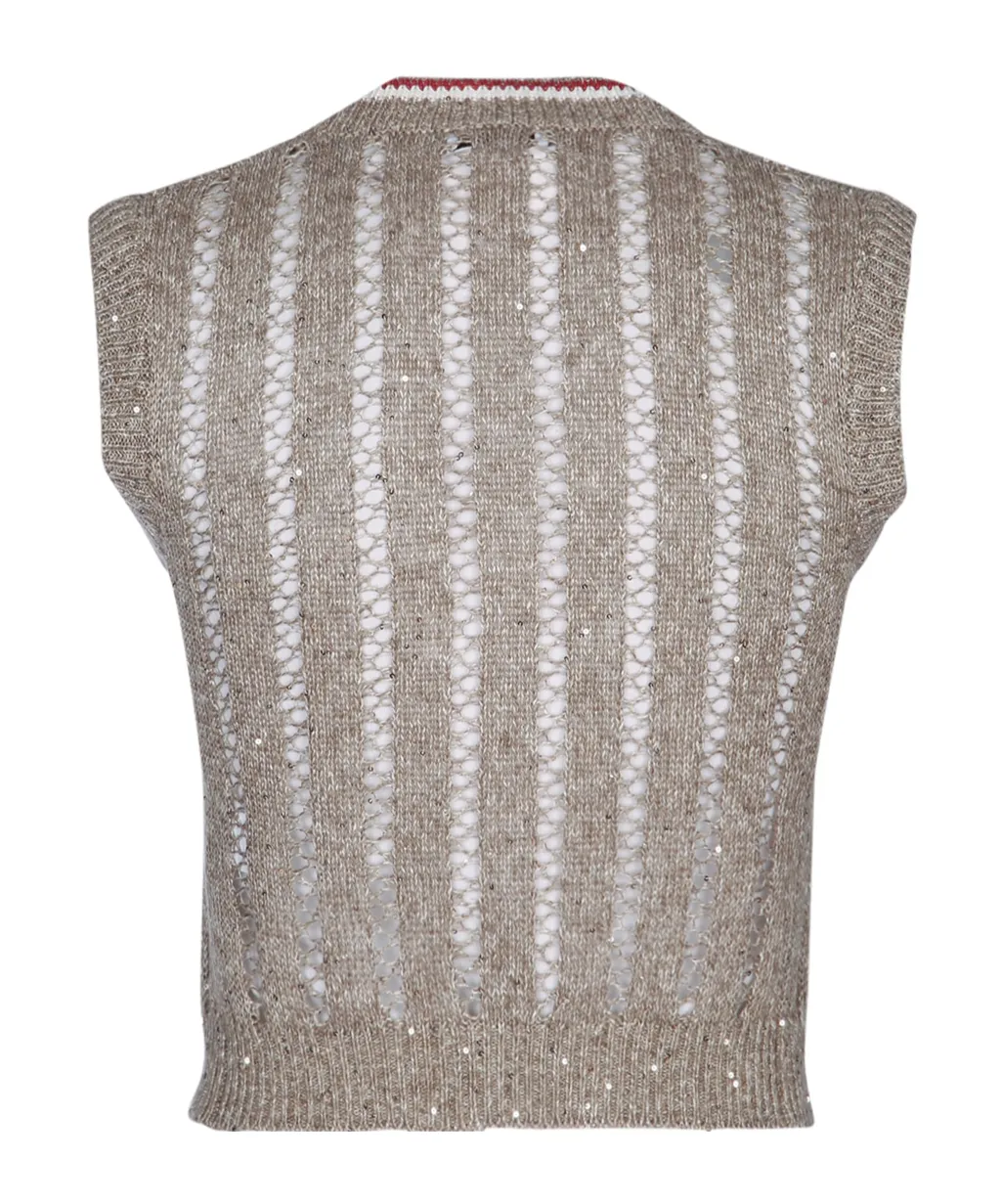 Knitted Buttoned Vest