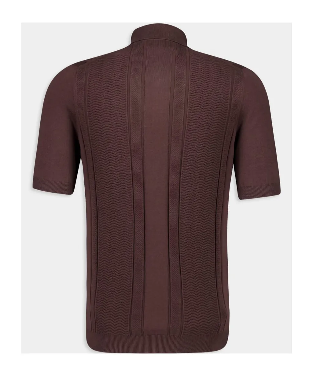 Short-Sleeved Knitted Polo Shirt