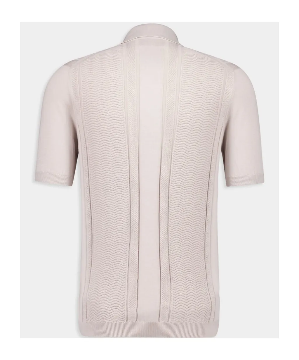 Short-Sleeved Knitted Polo Shirt