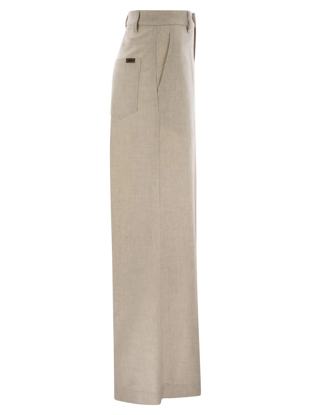 High-Waist Wide-Leg Tailored Trousers