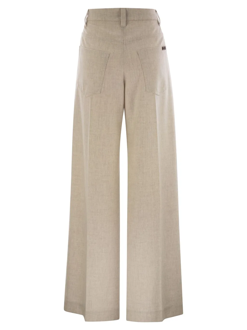 High-Waist Wide-Leg Tailored Trousers