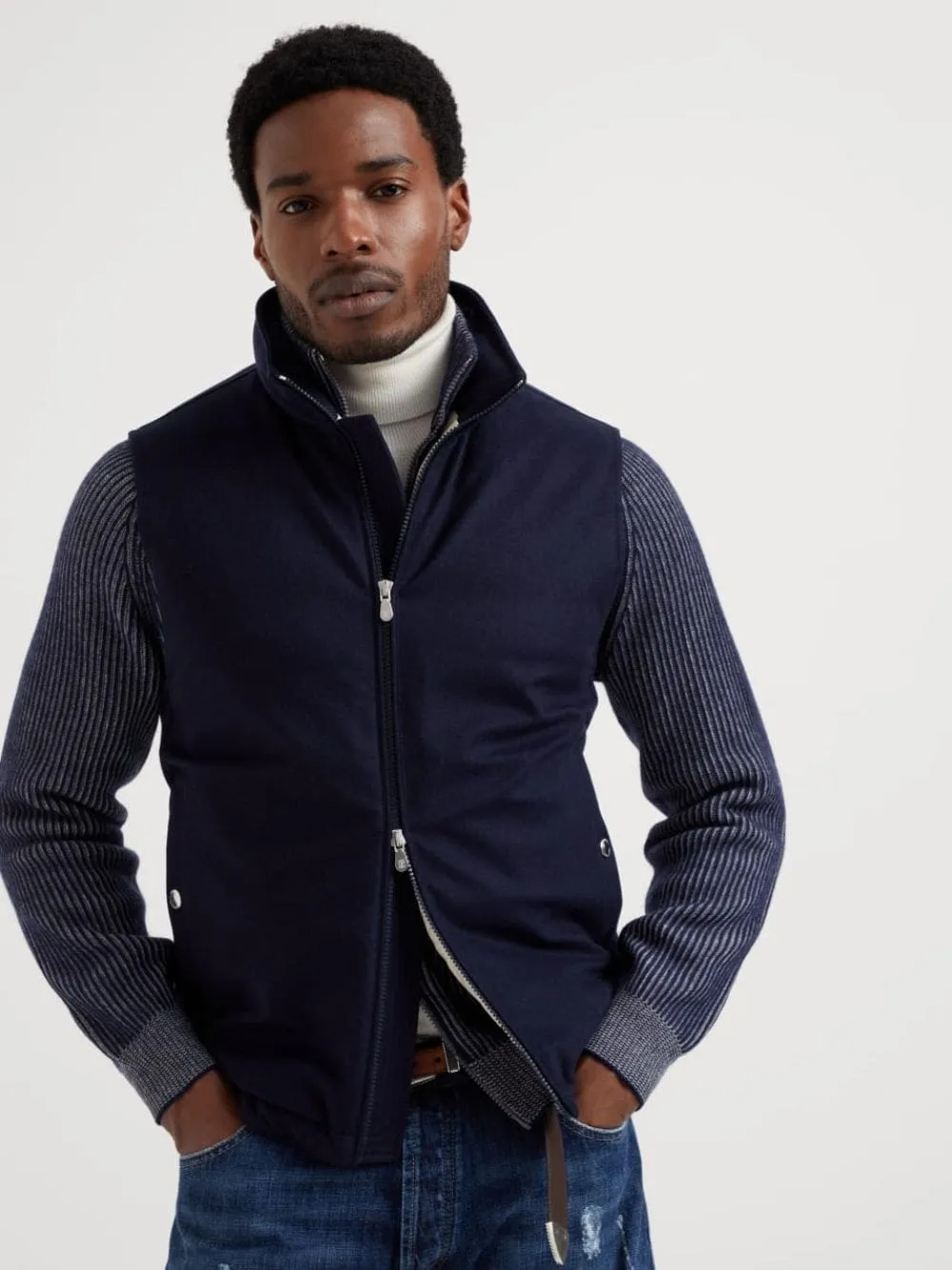 High-Necked Down Vest