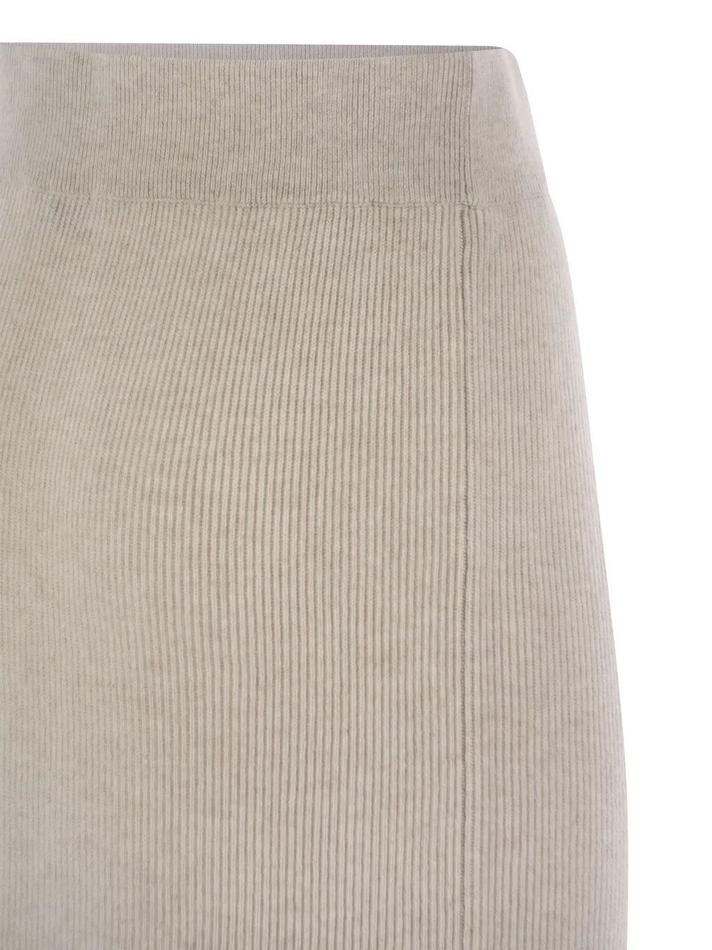Straight Hem Knitted Midi Skirt