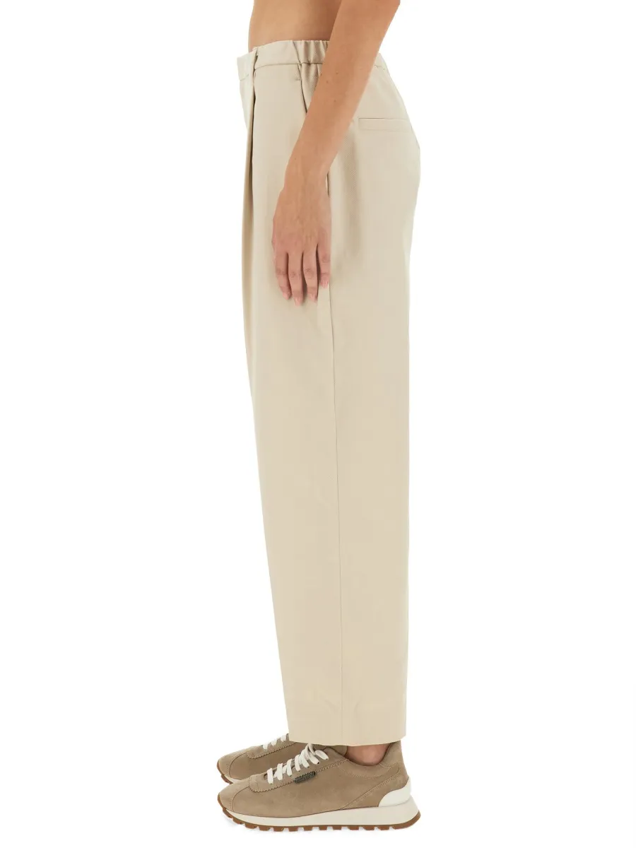 Pleated Straight-Leg Trousers