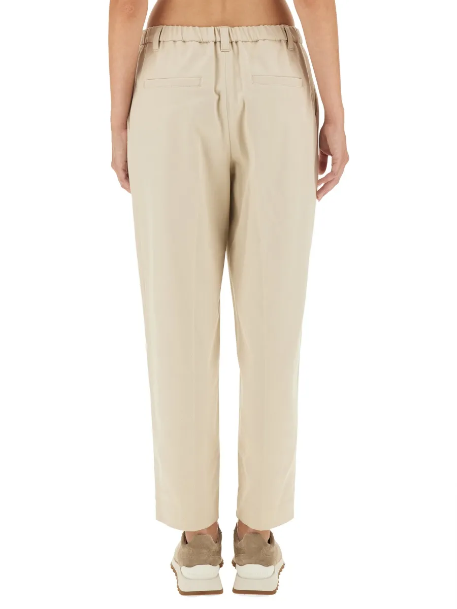 Pleated Straight-Leg Trousers
