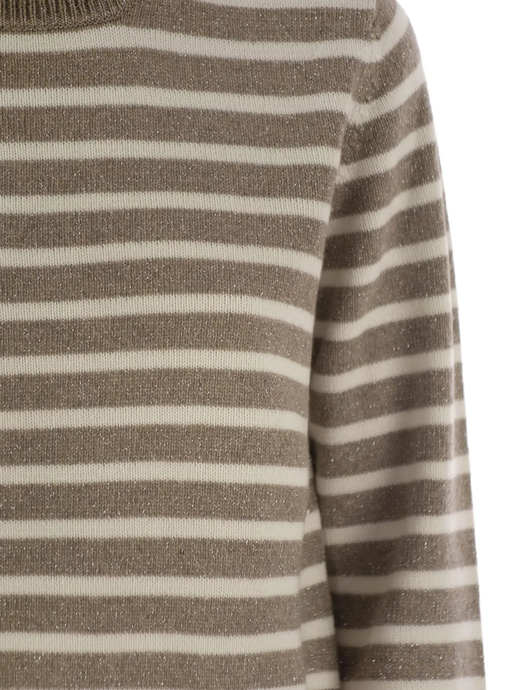 Striped Sequin-Embellished Crewneck Jumper