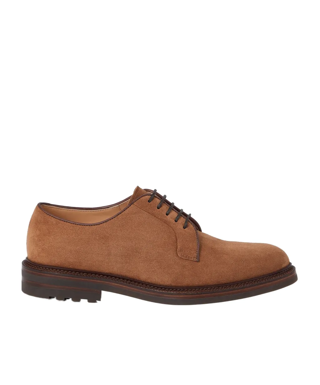 Round-Toe Lace-Up Derby Shoes