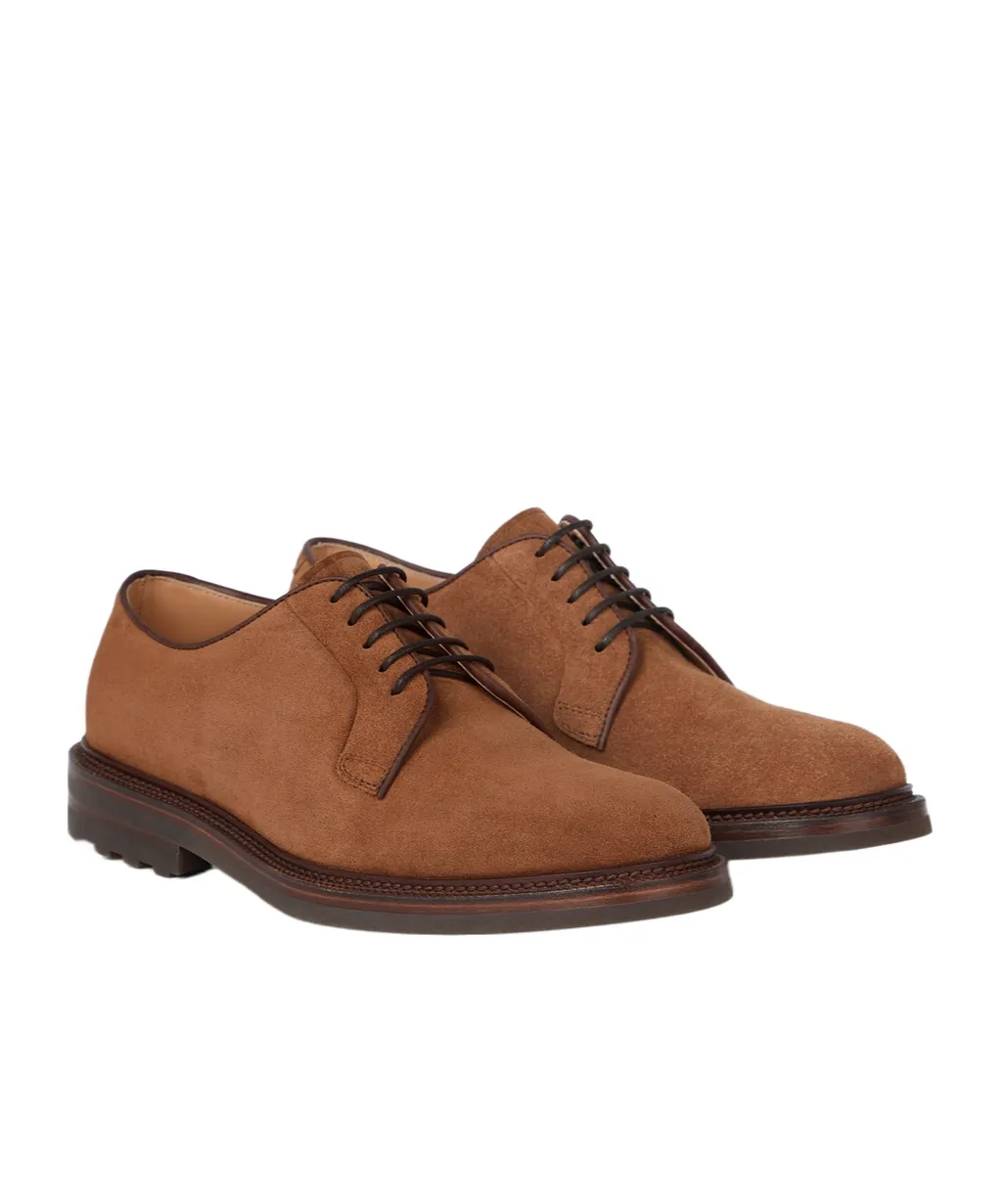 Round-Toe Lace-Up Derby Shoes