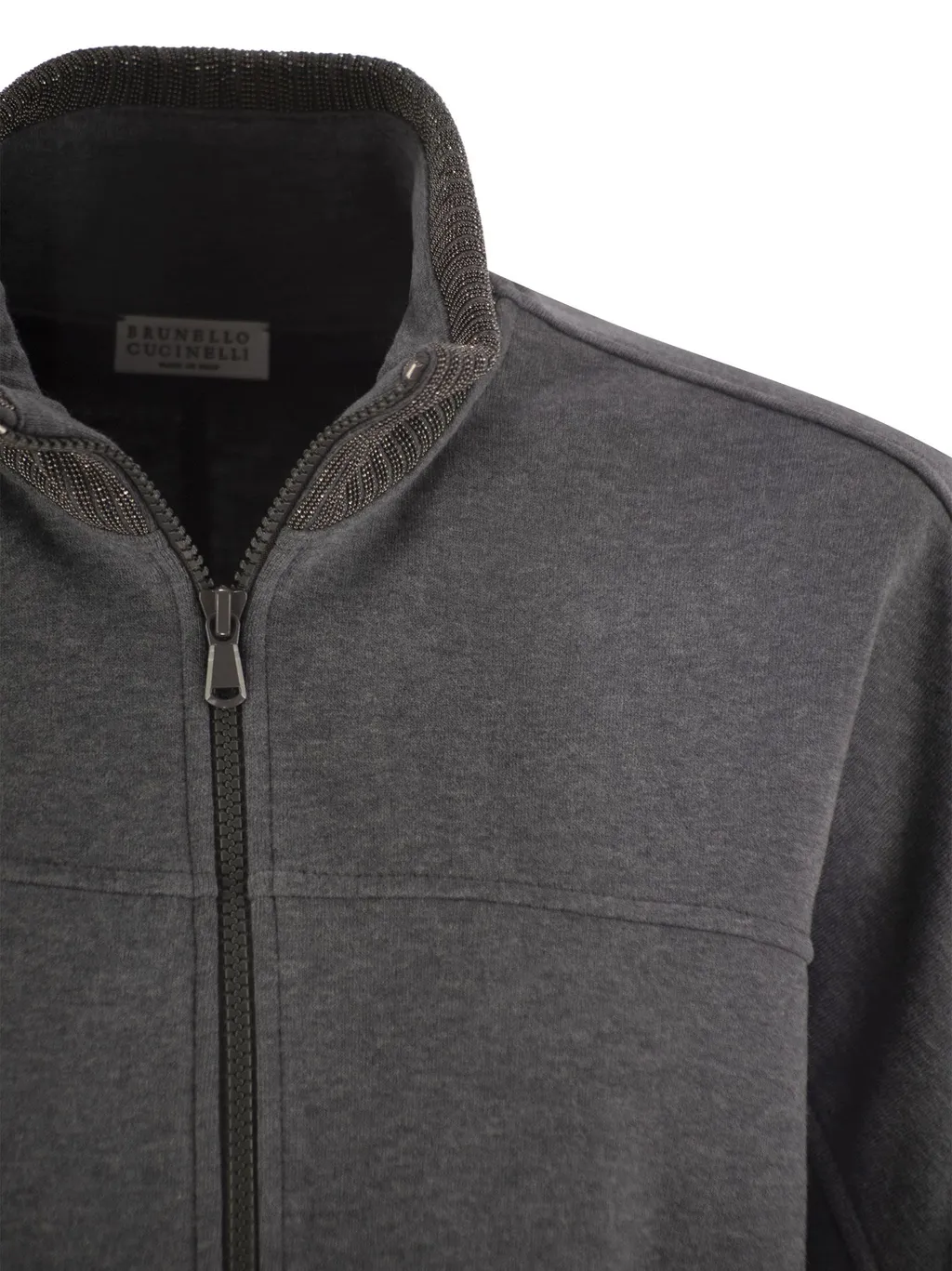 High-Neck Zipped Sweatshirt