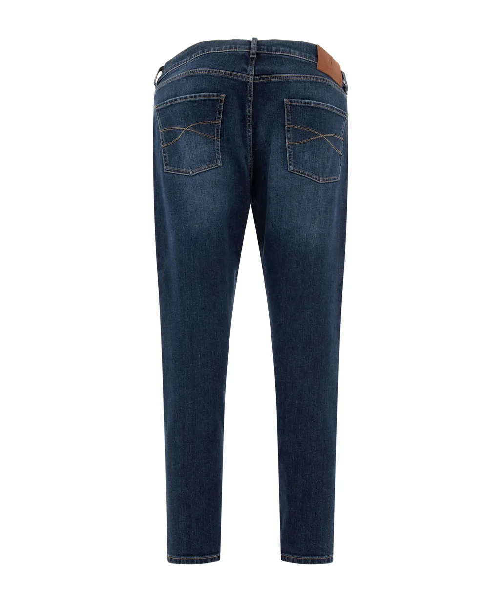 Distressed Straight-Leg Jeans