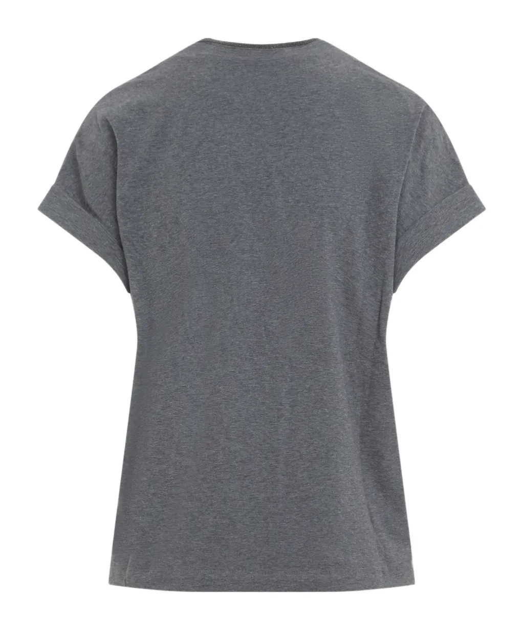 Embellished V-Neck T-Shirt