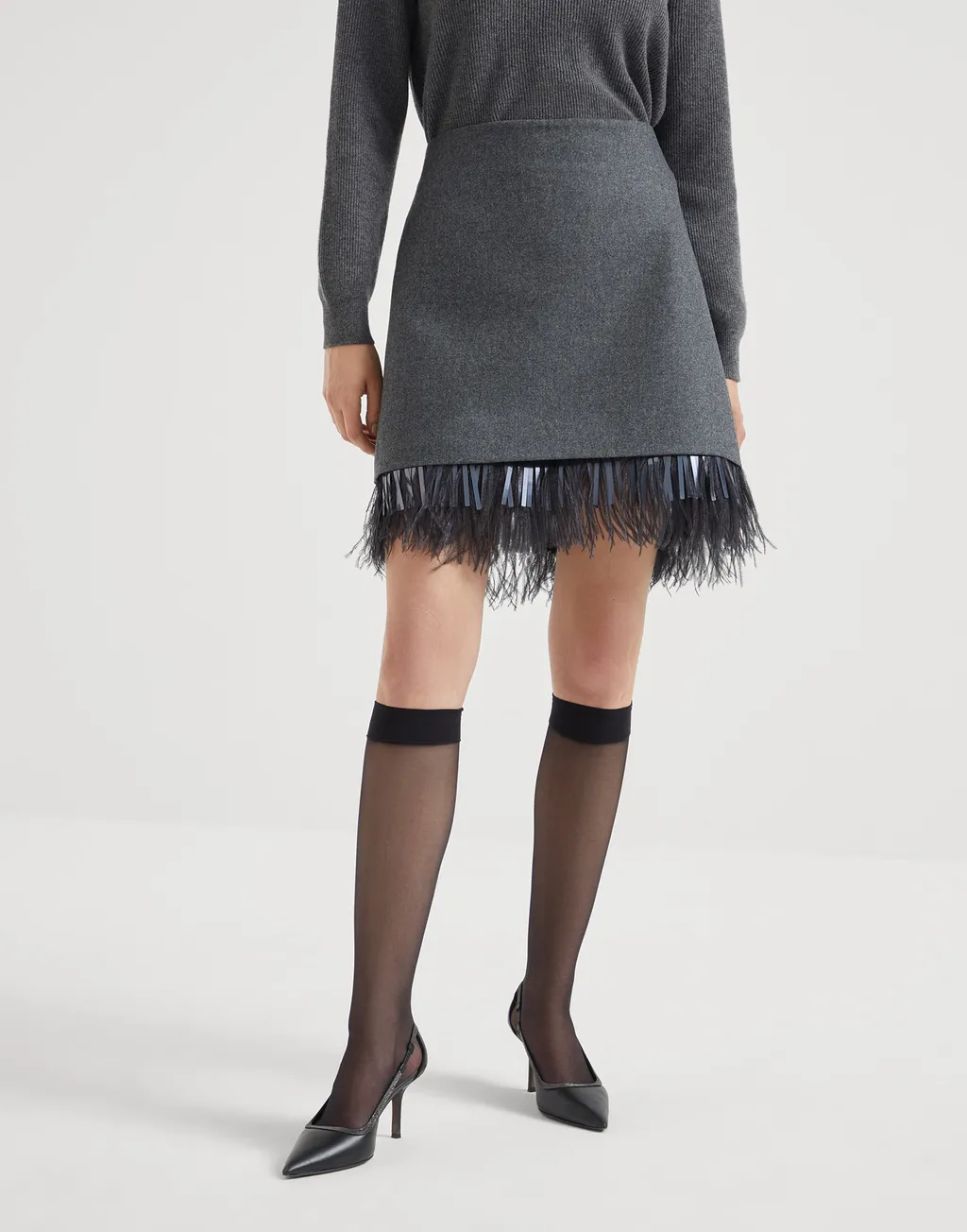 Couture Zipped Mini Skirt