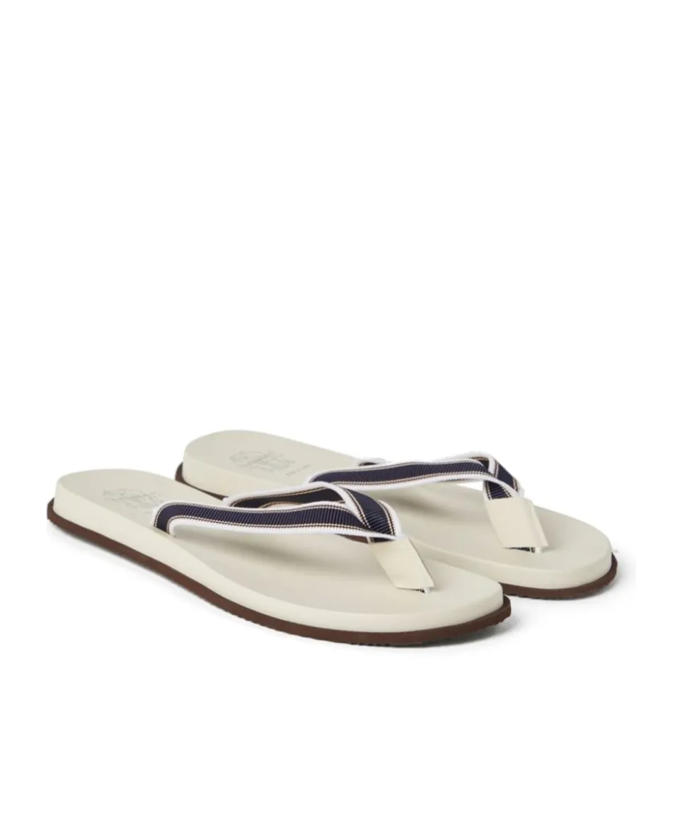 Striped Slip-On Flip-Flops