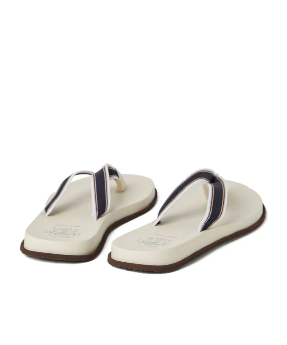 Striped Slip-On Flip-Flops