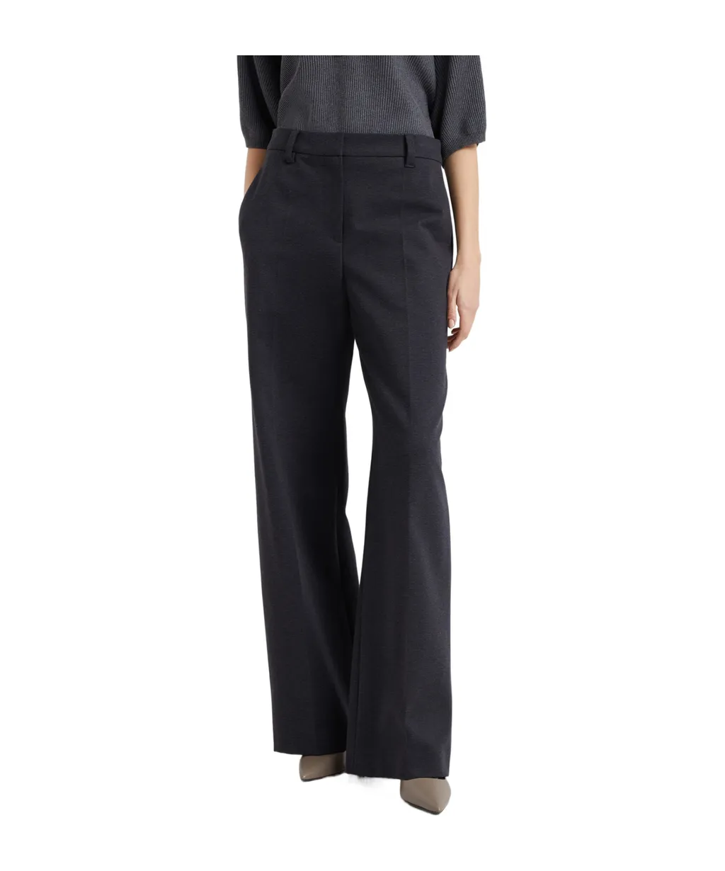 Stretch Flared Trousers