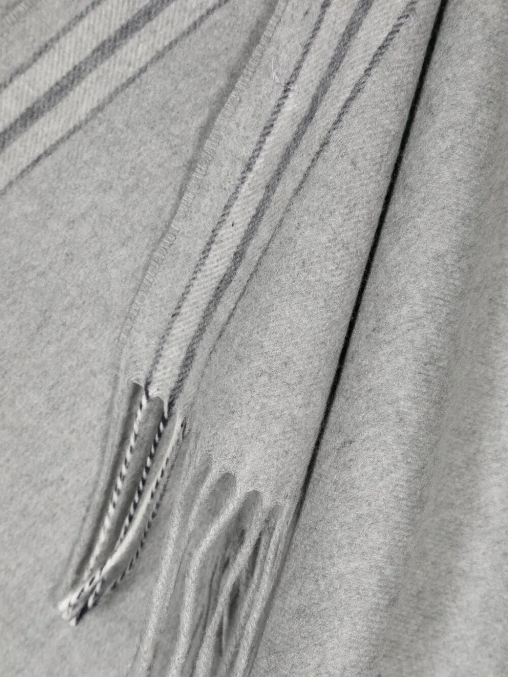 Striped Fringed Scarf