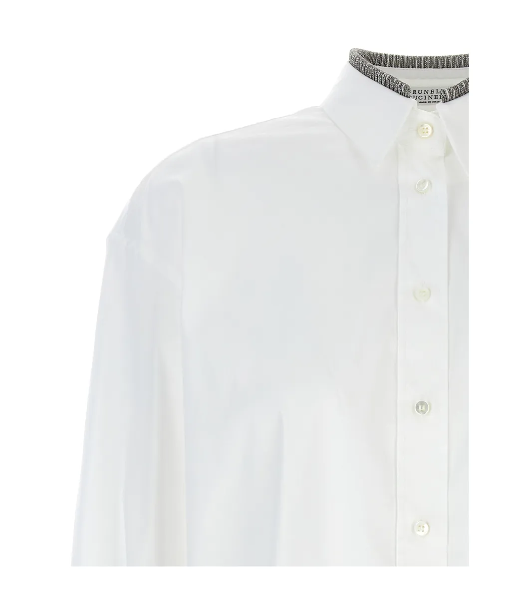 Monili-Detailed Long-Sleeved Shirt
