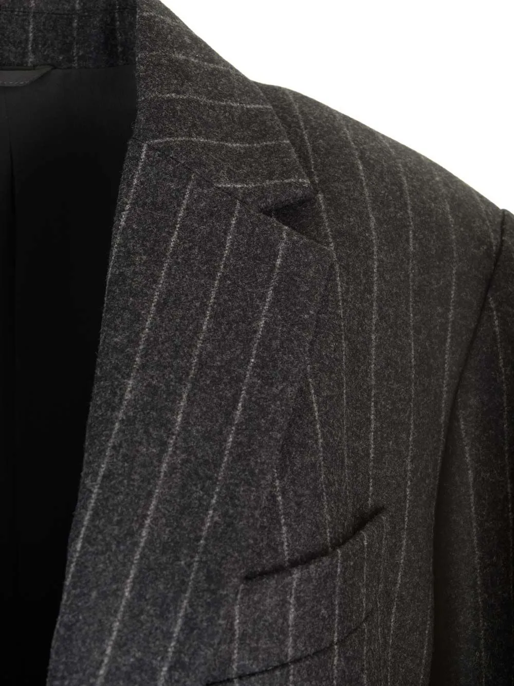 Pinstripe Single-Breasted Blazer