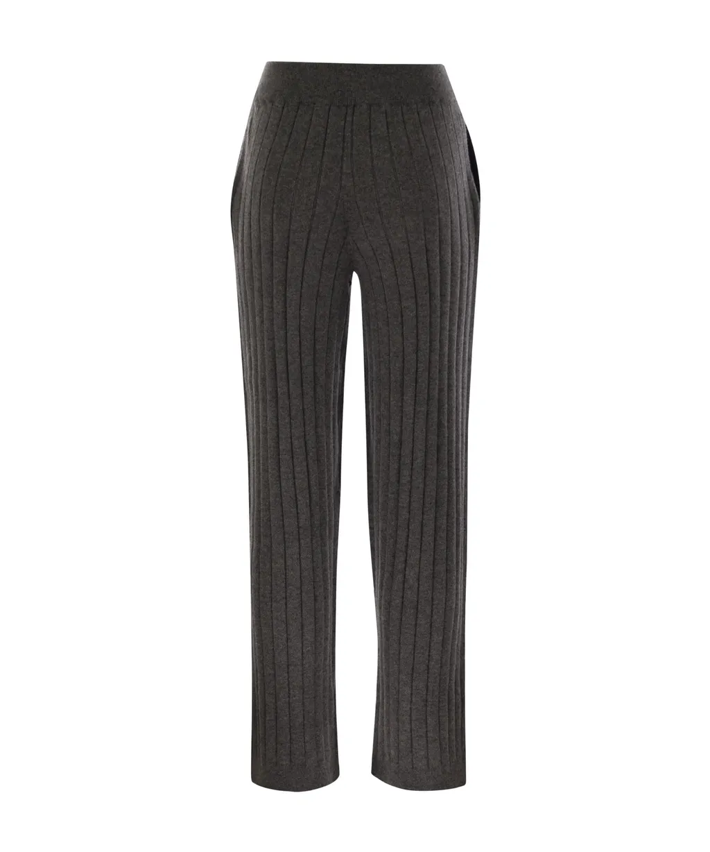 Elasticated Waistband Knitted Trousers