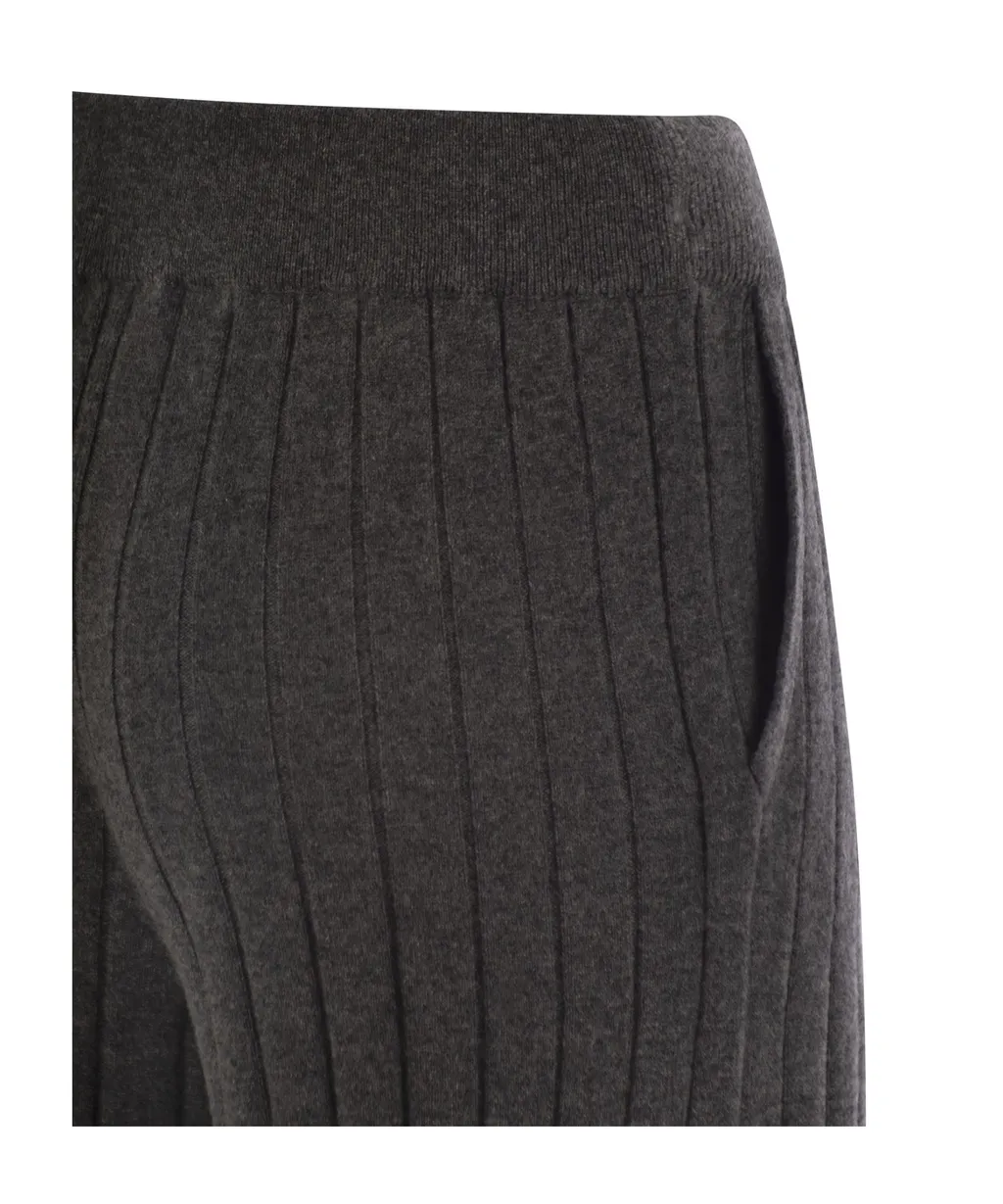 Elasticated Waistband Knitted Trousers