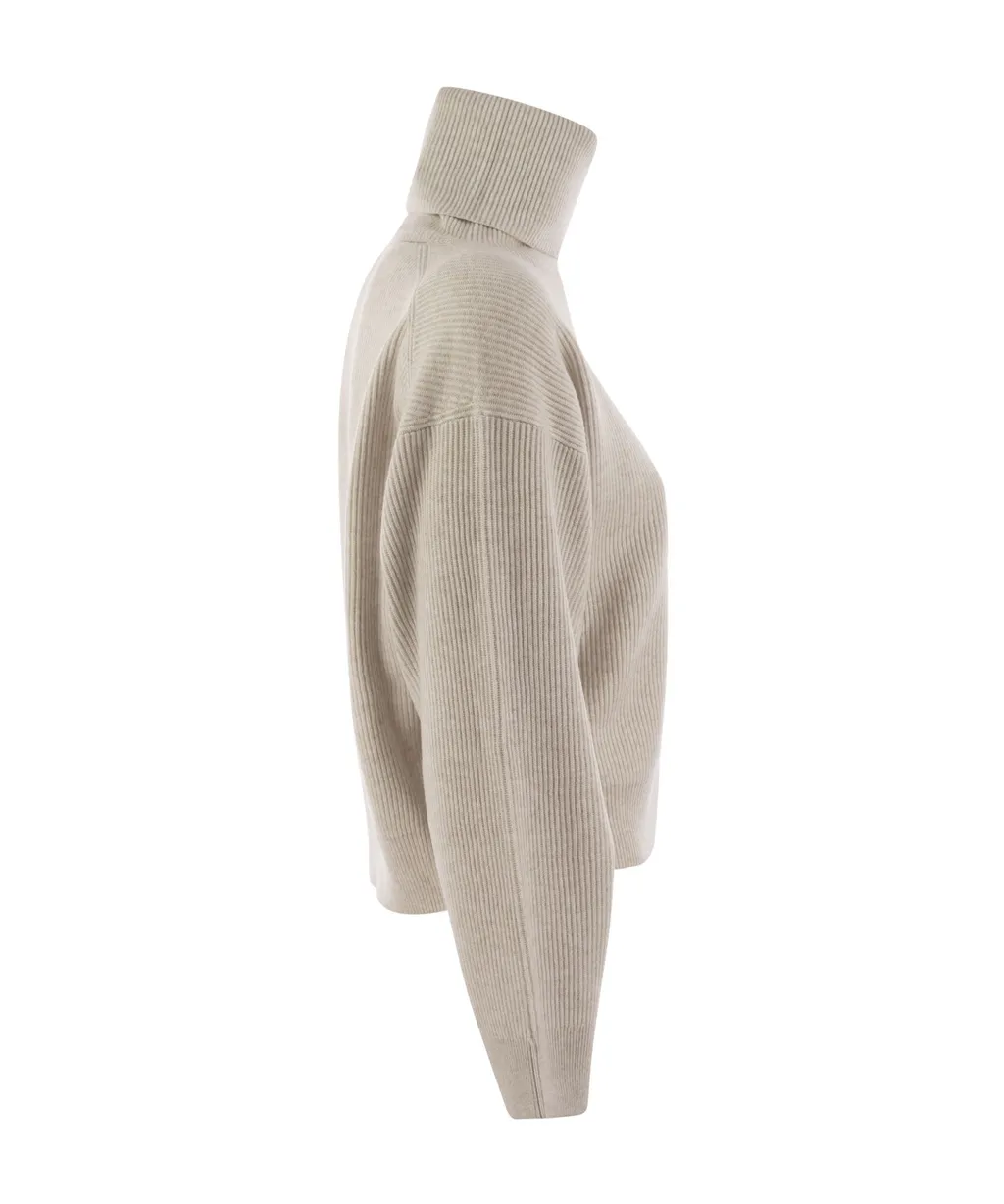 Turtleneck Ribbed Jumper