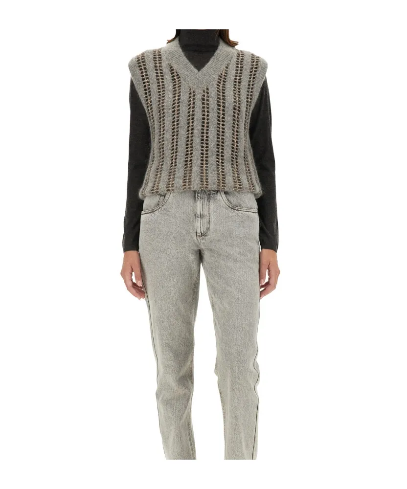 V-Neck Knitted Vest