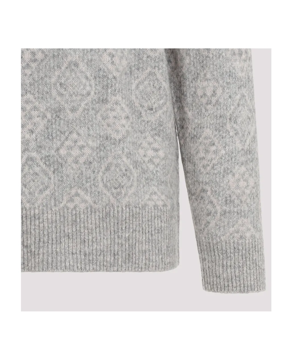 Patterned Crewneck Sweater