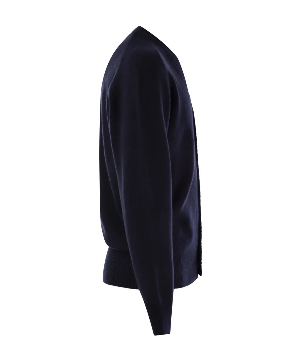 V-Neck Button-Up Cardigan